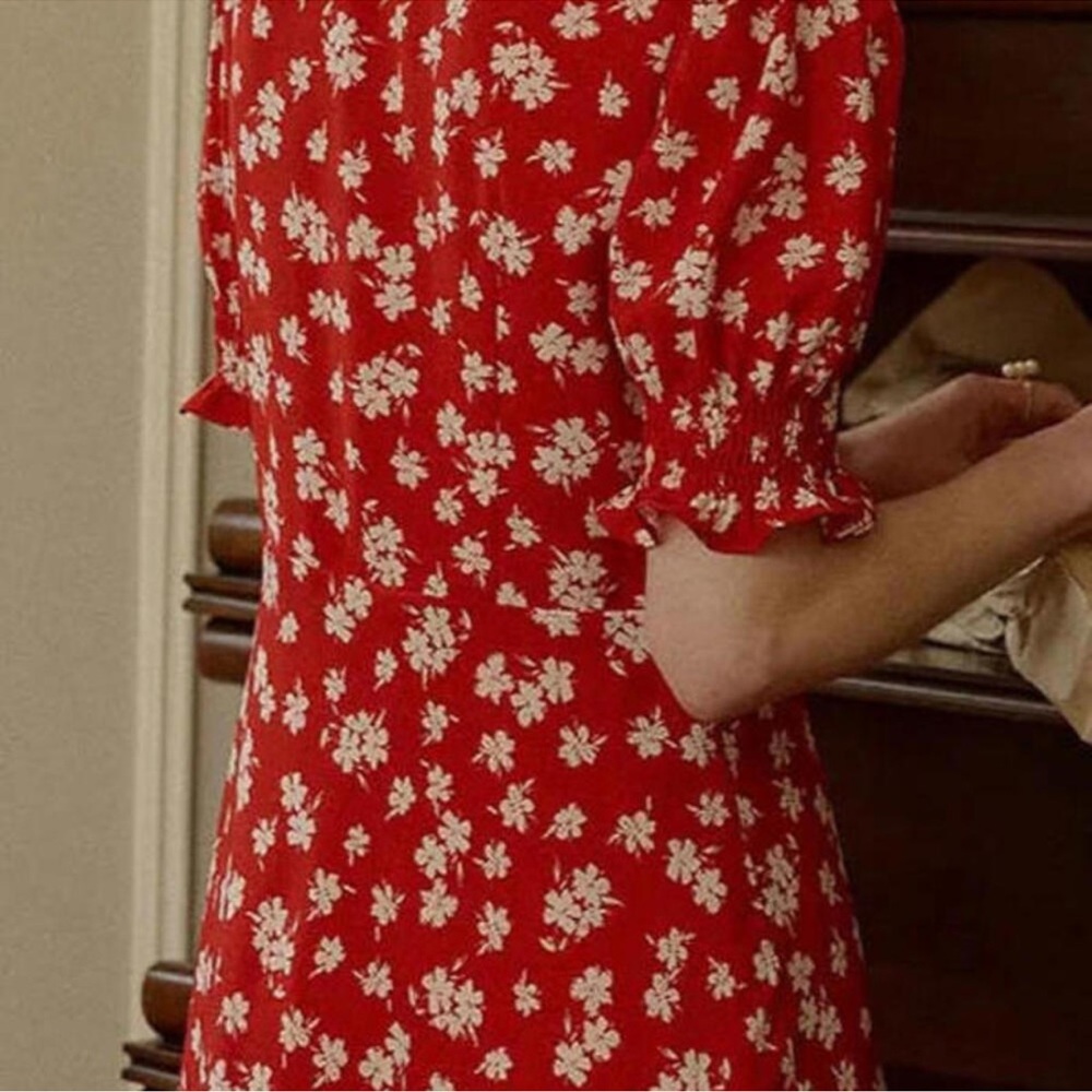 NWT Simply Retro Stormi Floral Midi Dress | Lace Trim | Size S - Picture 5 of 13